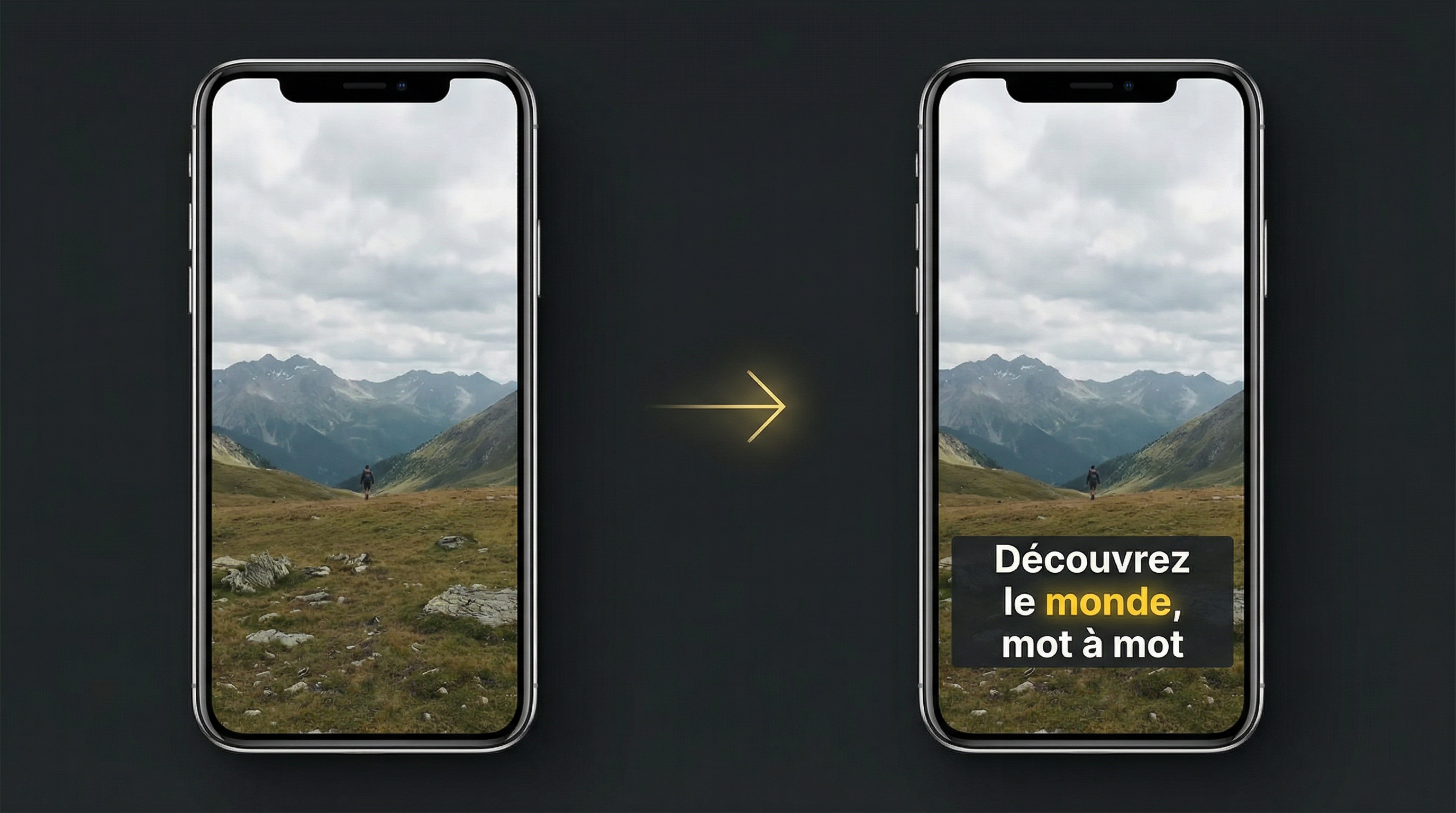 Apercu des sous-titres automatiques generes par IA sur une video